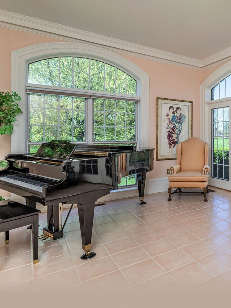 Georgian Colonial Music Room with Piano