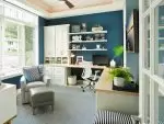 Home Office with custom built-in cabinetry